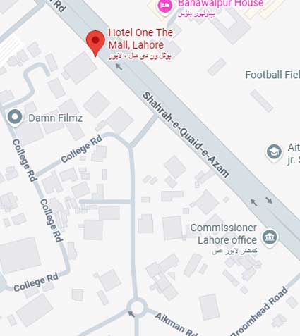 Hotel One The Mall Lahore location map