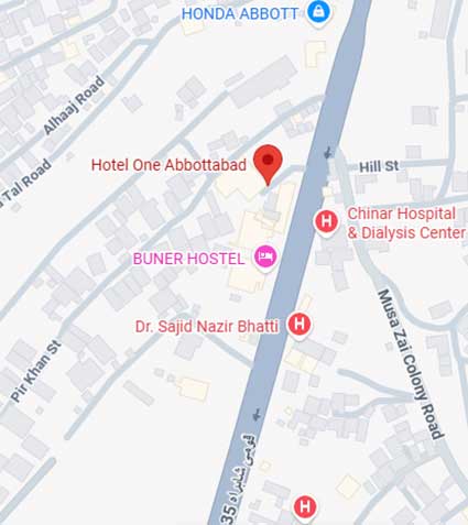 Hotel One Abbottabad location map