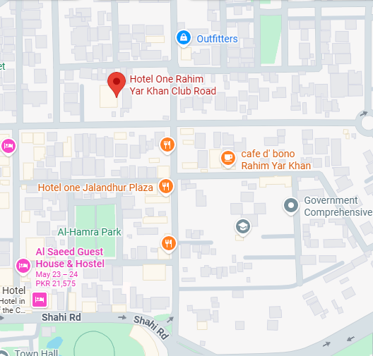 Hotel One Rahim Yar Khan Club Road location map