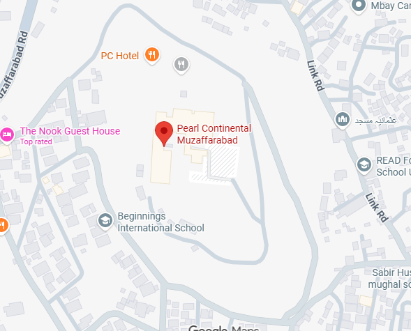 Pearl Continental Hotel Muzaffarabad location map